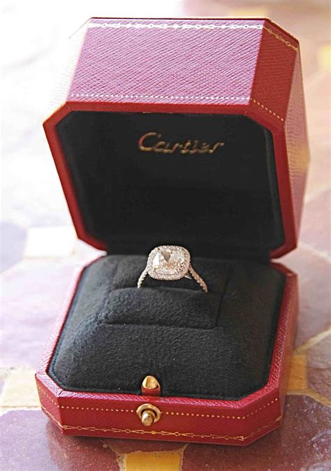 cartier gold engagement ring|cartier engagement rings cushion cut.